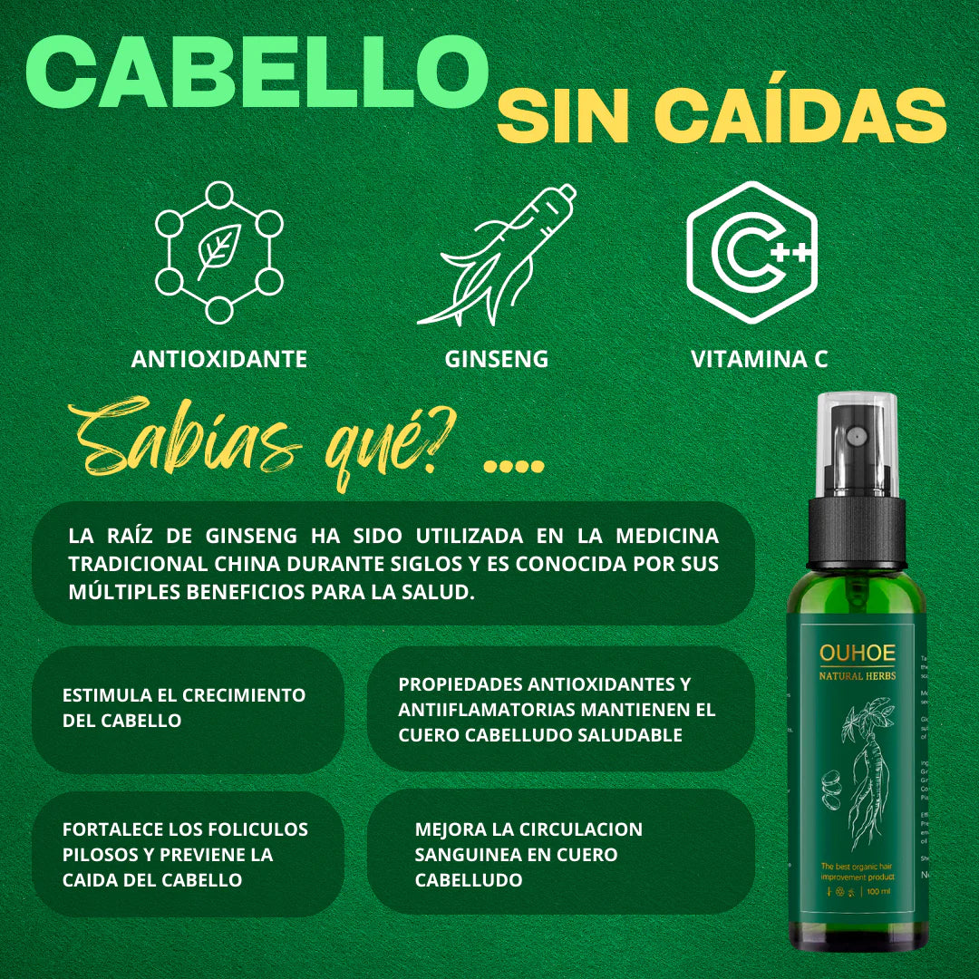 Spray Capilar OUHOE – Crecimiento Acelerado y Anticaída
